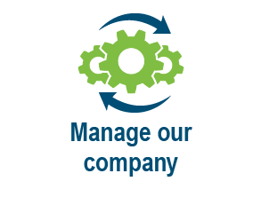 Manage our company